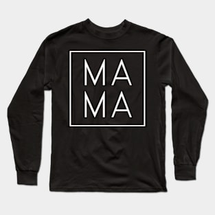 Mama Letters Print Women Short Sleeve Casual Graphic Tees Long Sleeve T-Shirt